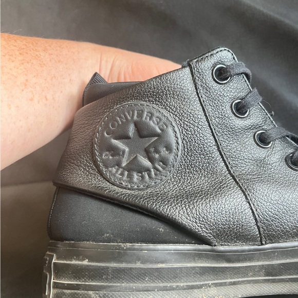 Converse All Star Black Leather high tops - Picture 8 of 8